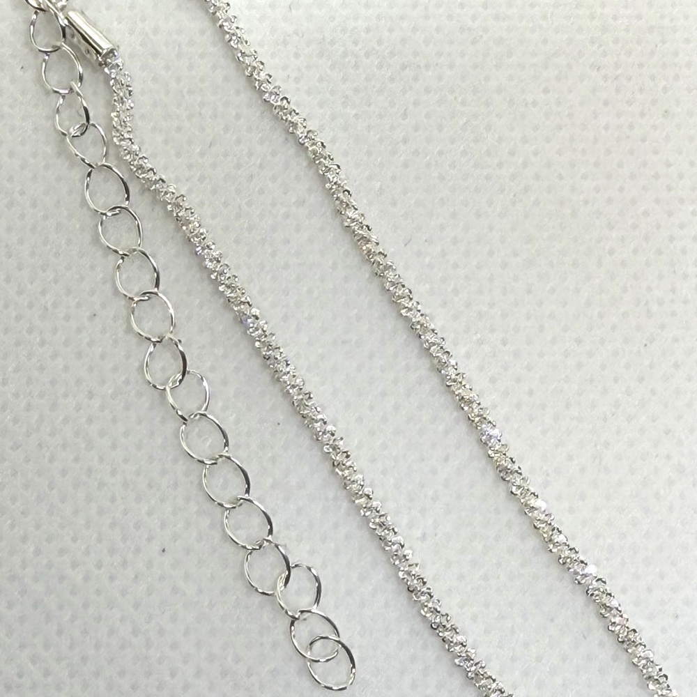 Sparkling .925 Sterling Silver & Rhinestone Bracelet - Picture 2 of 6